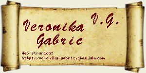 Veronika Gabrić vizit kartica